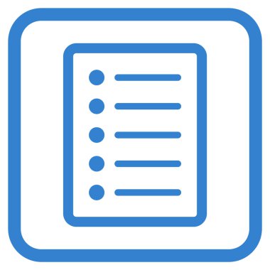 Liste sayfa vektör simgesi bir çerçeve içinde