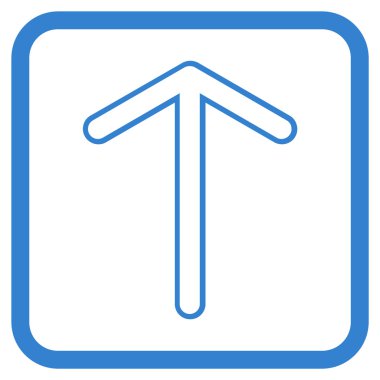 Vektör simgesi bir çerçeve içinde yukarı ok