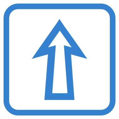 Vektör simgesi bir çerçeve içinde yukarı ok