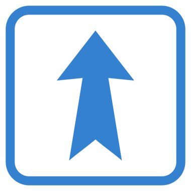 Vektör simgesi bir çerçeve içinde yukarı ok