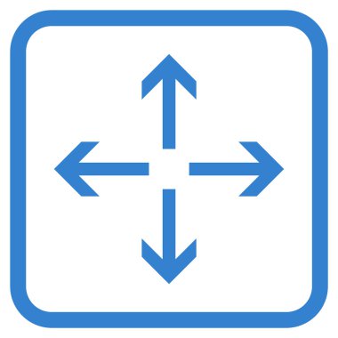 Genişletin okları vektör simgesi bir çerçeve içinde