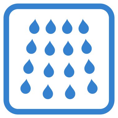 Damla vektör simgesi bir çerçeve içinde