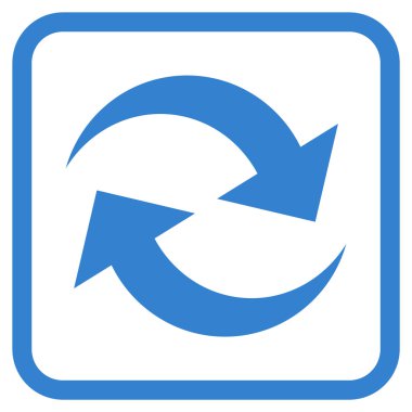 Oklar vektör simgesi bir çerçeve içinde yenileme