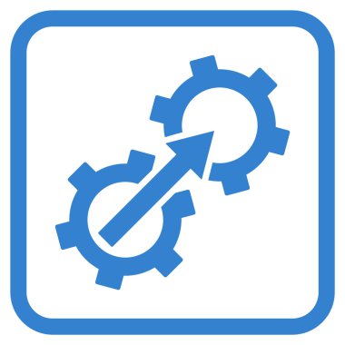 Dişli Tümleştirme vektör simgesi bir çerçeve içinde