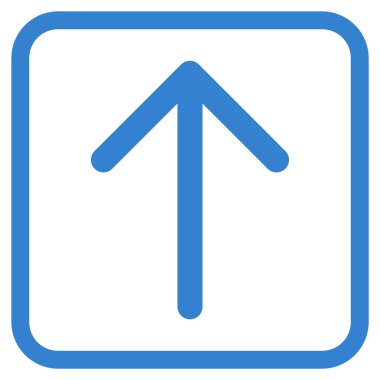 Vektör simgesi bir çerçeve içinde yukarı ok