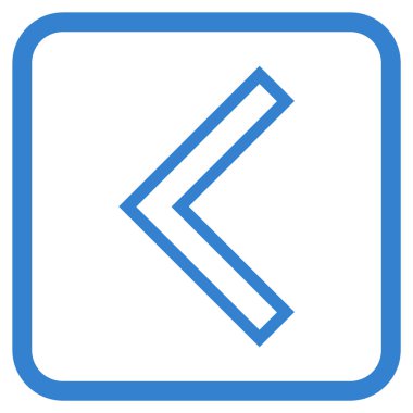 Ok ucu sol vektör simgesi bir çerçeve içinde