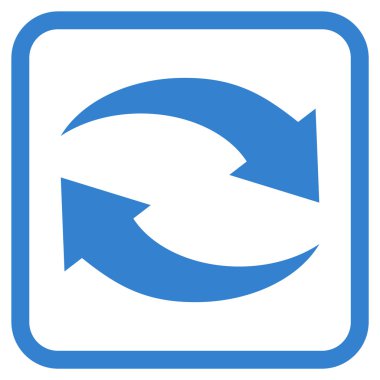 Exchange oklar bir çerçeve içinde simge vektör