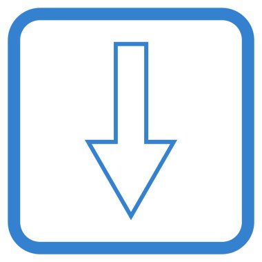 Vektör simgesi bir çerçeve içinde aşağı ok