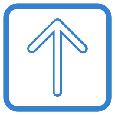 Vektör simgesi bir çerçeve içinde yukarı ok