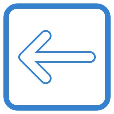 Yuvarlak ok vektör simgesi bir çerçevede yaptı.