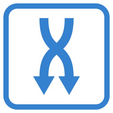 Vektör simgesi aşağı okları bir çerçevede shuffle