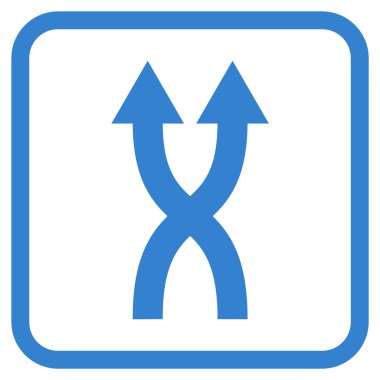 Vektör simge yukarı okları bir çerçevede shuffle