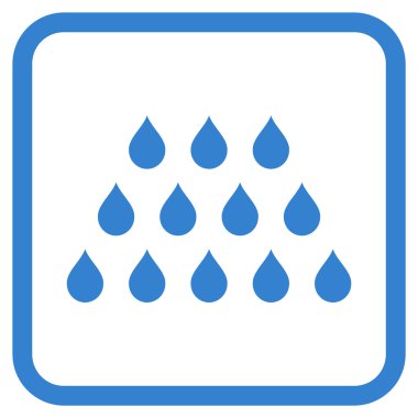 Damla vektör simgesi bir çerçeve içinde