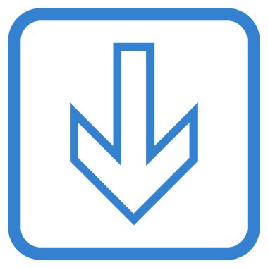 Vektör simgesi bir çerçeve içinde aşağı ok