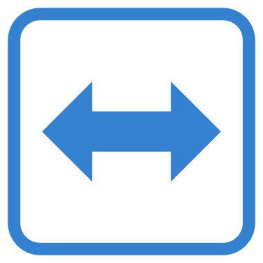 Yatay Exchange oklar bir çerçeve içinde simge vektör