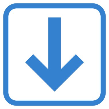 Vektör simgesi bir çerçeve içinde aşağı ok