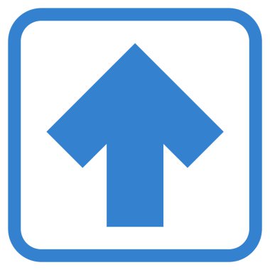 Vektör simgesi bir çerçeve içinde yukarı ok