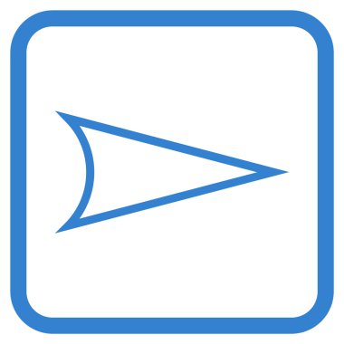 Ok ucu doğru vektör simgesi bir çerçeve içinde