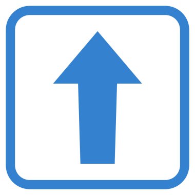 Vektör simgesi bir çerçeve içinde yukarı ok