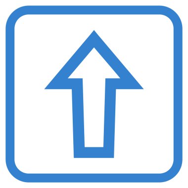 Vektör simgesi bir çerçeve içinde yukarı ok