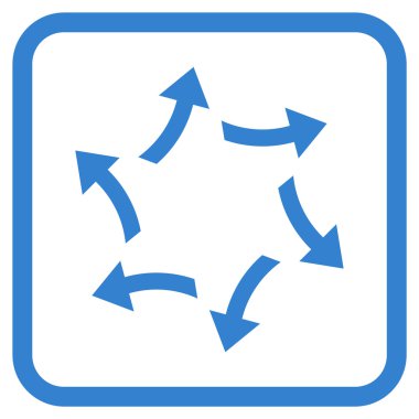 Santrifüj oklar bir çerçeve içinde simge vektör