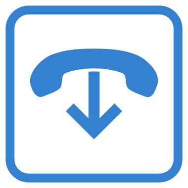 Vektör simgesi bir çerçeve içinde telefon asmak