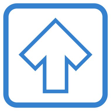 Vektör simgesi bir çerçeve içinde yukarı ok