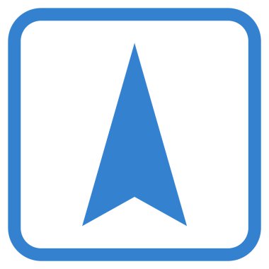 Vektör simgesi bir çerçeve içinde yukarı ok ucu