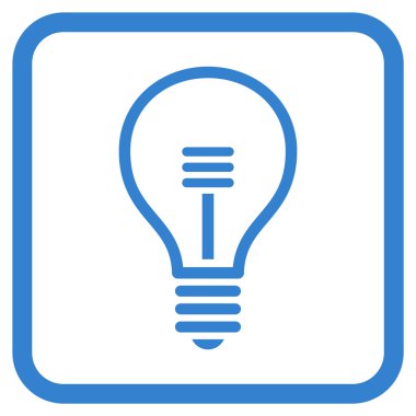 Lamba ampul vektör simgesi bir çerçeve içinde