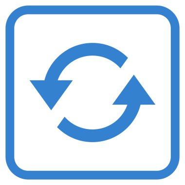 Oklar vektör simgesi bir çerçeve içinde yenileme