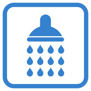 Duş vektör simgesi bir çerçeve içinde