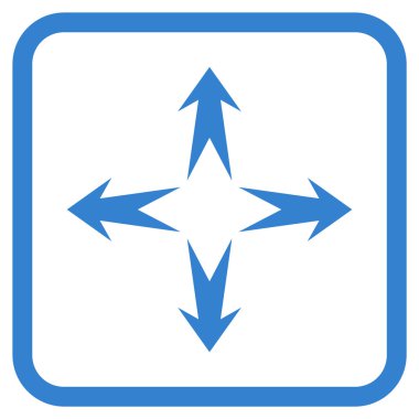 Genişletin okları vektör simgesi bir çerçeve içinde