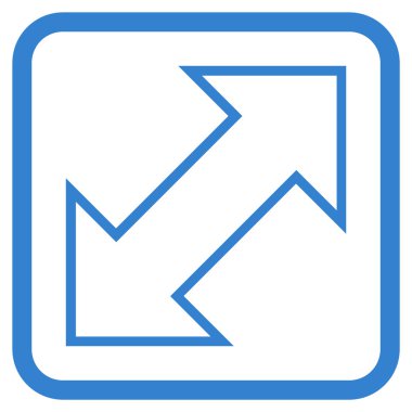 Exchange çapraz vektör simgesi bir çerçeve içinde