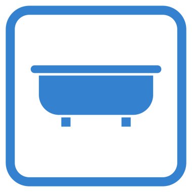 Küvet vektör simgesi bir çerçeve içinde