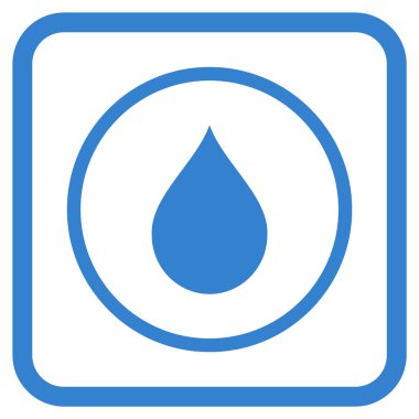 Damla vektör simgesi bir çerçeve içinde