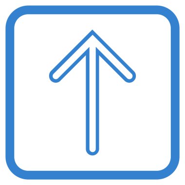 Vektör simgesi bir çerçeve içinde yukarı ok