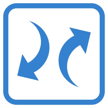 Exchange oklar bir çerçeve içinde simge vektör