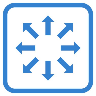 Oklar vektör simgesi bir çerçeve içinde patlayabilir
