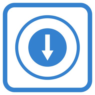 Bir çerçeve içinde yönlü ok vektör simgesi