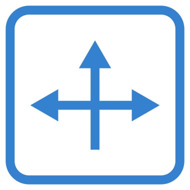 Kavşak yön vektör simgesi bir çerçeve içinde