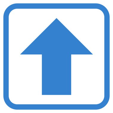 Vektör simgesi bir çerçeve içinde yukarı ok