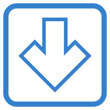 Vektör simgesi bir çerçeve içinde aşağı ok