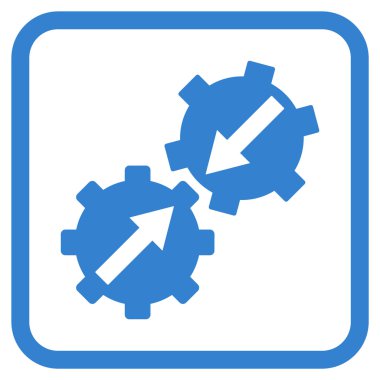 Dişli Tümleştirme vektör simgesi bir çerçeve içinde