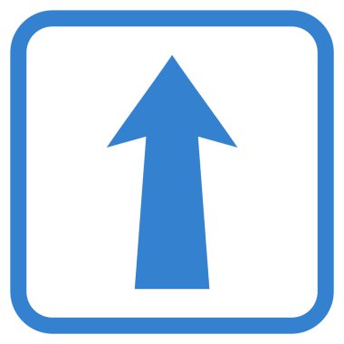 Vektör simgesi bir çerçeve içinde yukarı ok