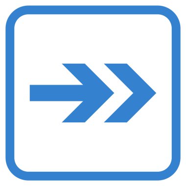 Ok sağ vektör simgesi bir çerçeve içinde