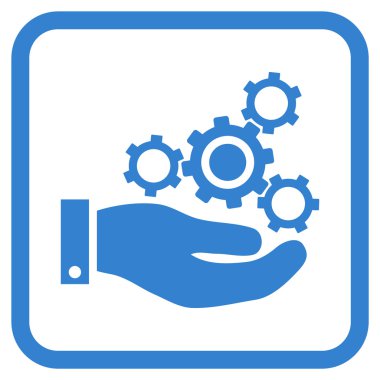 Mekanik Servisi vektör simgesi bir çerçeve içinde