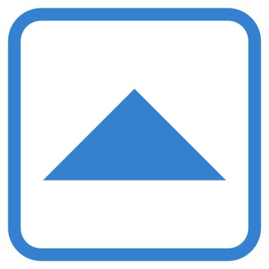 Vektör simgesi bir çerçeve içinde yukarı ok ucu