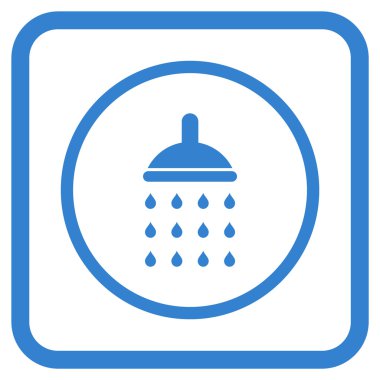 Duş vektör simgesi bir çerçeve içinde