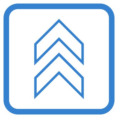 Vektör simgesi bir çerçeve içinde yukarı kayması