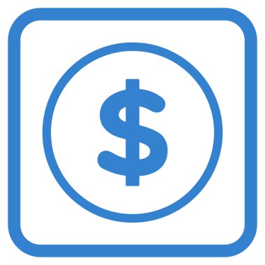 Doları vektör simgesi bir çerçeve içinde